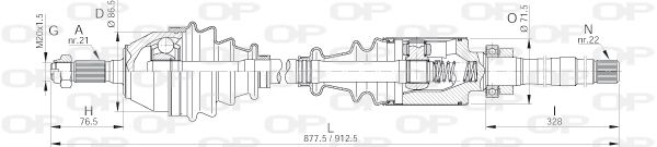 OPEN PARTS Приводной вал DRS6019.00